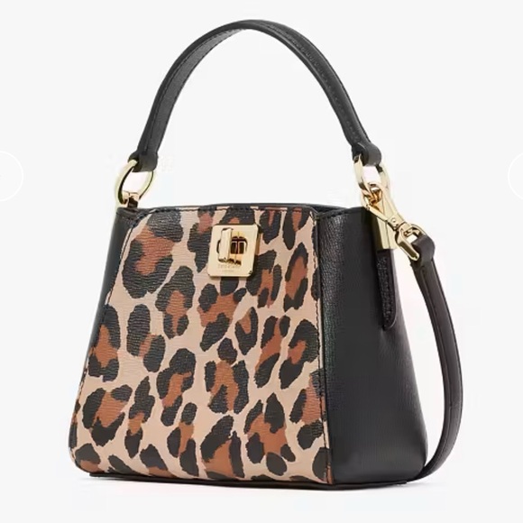 Kate Spade Phoebe Spotted Leopard Top Handle Crossbody Bag - Picture 2 of 6